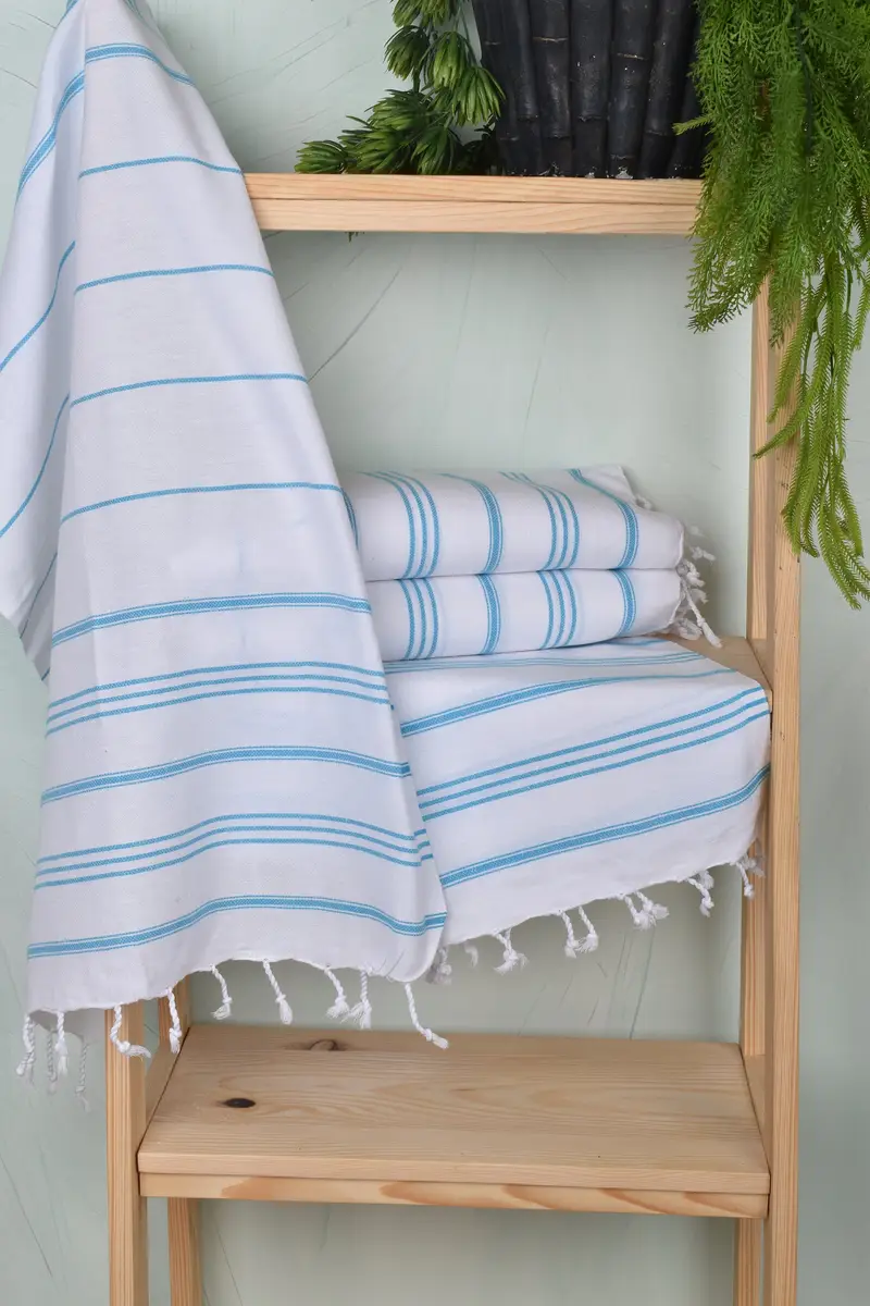 Personalized Turkish Towel, Small Bath Towels, Beach Theme Wedding Gift, Bridesmaid Gifts, Personalized Kitchen Towel, 40x24 Cotton Striped Towel - 6