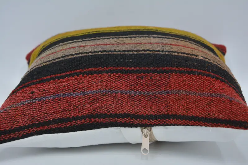 Boho Pillow, 12x12 Brown Pillow, Pillow Sham, Customized Cushion Cover, Handwoven Pillow Cover Pillow, Handmade Kilim Cushion, Turkish Kilim Pillow - 5