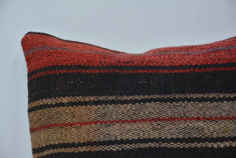 Boho Pillow, 12x12 Brown Pillow, Pillow Sham, Customized Cushion Cover, Handwoven Pillow Cover Pillow, Handmade Kilim Cushion, Turkish Kilim Pillow - 2