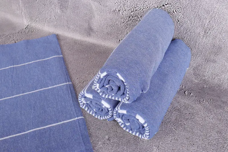 Beach towel, Personalized Gift For Her, 70x40 Cotton Striped Towel, Luxury Turkish beach towel with fringe, Organic Turkish towel, Fouta towel - 8