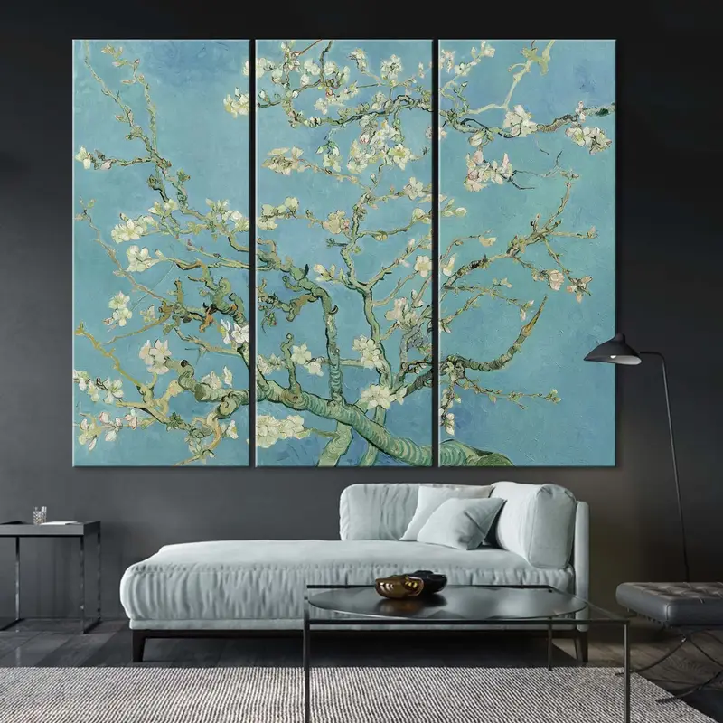 Vincent Van Gogh, el floreciente árbol de almendras, color de reproducción, lienzo de salpicaduras, almendras, póster de van gogh, impresión de van gogh, van gogh - 6