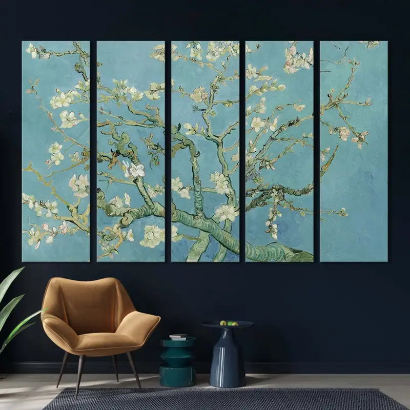 Vincent Van Gogh, el floreciente árbol de almendras, color de reproducción, lienzo de salpicaduras, almendras, póster de van gogh, impresión de van gogh, van gogh - 2