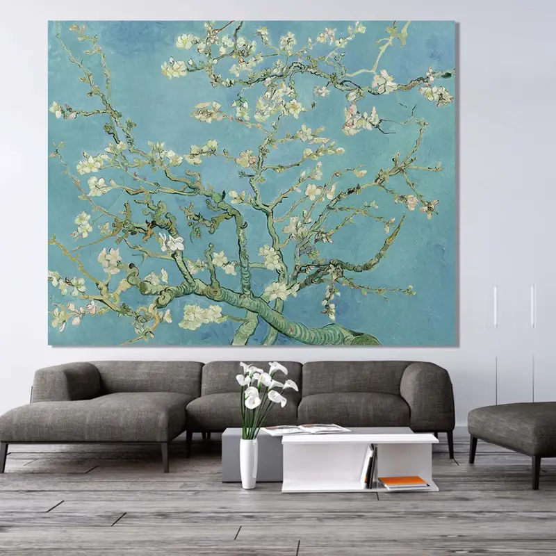 Vincent Van Gogh, el floreciente árbol de almendras, color de reproducción, lienzo de salpicaduras, almendras, póster de van gogh, impresión de van gogh, van gogh - 5