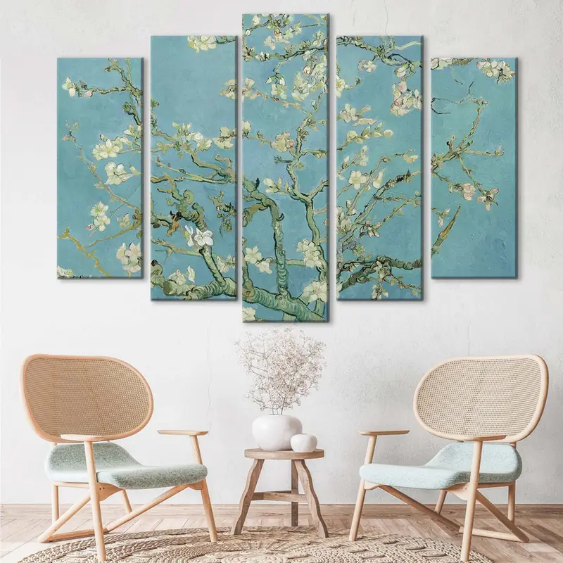 Vincent Van Gogh, el floreciente árbol de almendras, color de reproducción, lienzo de salpicaduras, almendras, póster de van gogh, impresión de van gogh, van gogh - 3