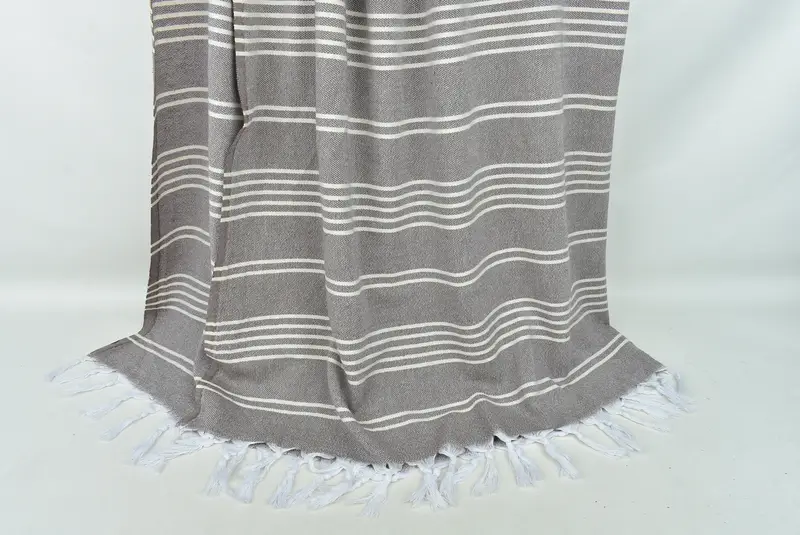 Woven Blanket, Turkish Towel Blanket, 96x70 Cotton Striped Towel, Decorative Blanket, Mother Of The Groom Gift, Bachelorette Party Favors - 6