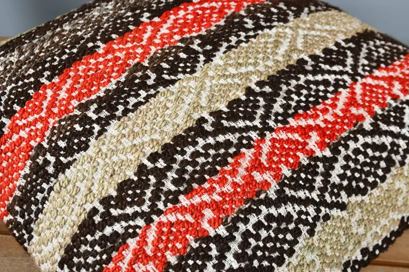 Outdoor Bolster Cushion Cover, Turkish Kilim Pillow, Indoor Cushion, Pillow for Couch, 16x16 Brown Pillow Cover, Vintage Kilim Pillow, Pillow Case - 4