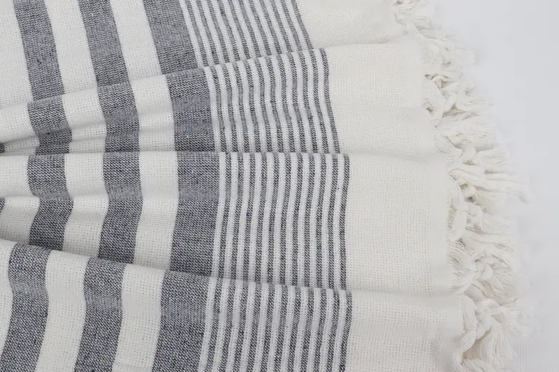 Handmade Gift, Wedding Gift, Organic Cotton Towel, 68x40 Cotton Striped Terry Towel, Soft towel, Custom Wedding Gift, Spa Towel, Wedding Towel - 8