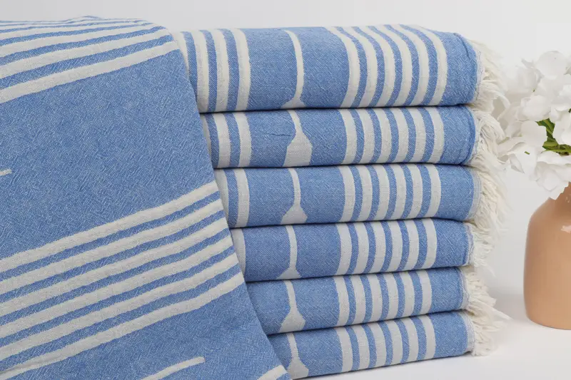 Turkish Towel Beach, Gift For Coworker, 70x36 Cotton Striped Towel, Bridesmaid Gift Towel, Bachelorette Party Items, Home Decor Gifts, Wedding Towel - 1
