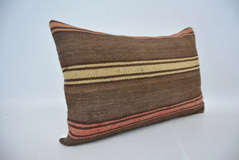 16x24 Brown Pillow Sham, Turkish Kilim Pillow, Pet Pillow Cover, Interior Designer Pillow, Vintage Kilim Throw Pillow, Cushion Cover - 3