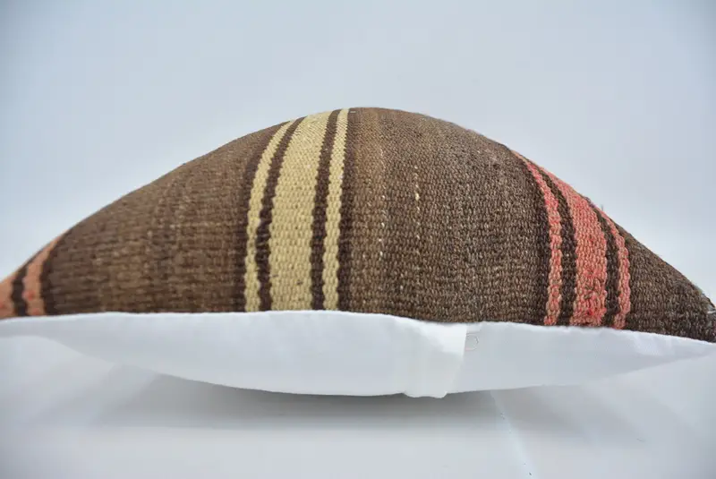 16x24 Brown Pillow Sham, Turkish Kilim Pillow, Pet Pillow Cover, Interior Designer Pillow, Vintage Kilim Throw Pillow, Cushion Cover - 5