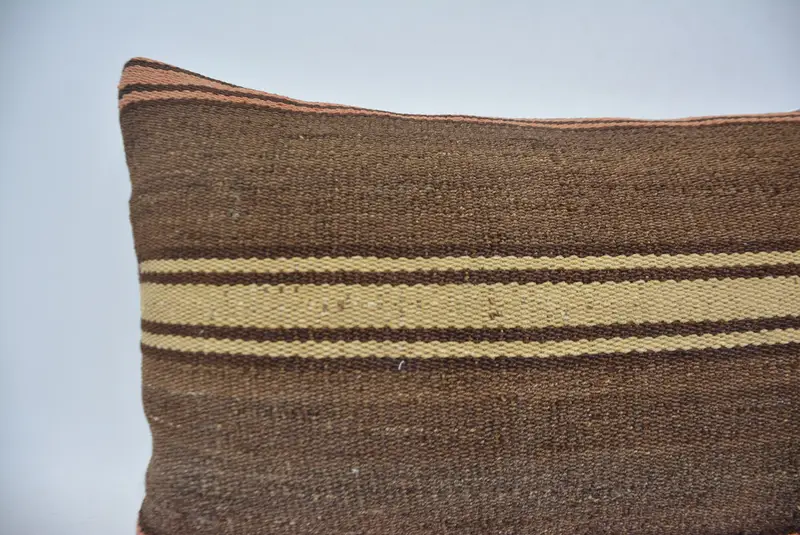 16x24 Brown Pillow Sham, Turkish Kilim Pillow, Pet Pillow Cover, Interior Designer Pillow, Vintage Kilim Throw Pillow, Cushion Cover - 2