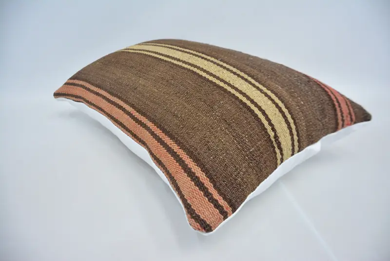 16x24 Brown Pillow Sham, Turkish Kilim Pillow, Pet Pillow Cover, Interior Designer Pillow, Vintage Kilim Throw Pillow, Cushion Cover - 6