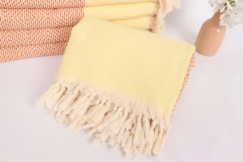 Organic Throw, Bachelorette Favor, 92x80 Cotton Diamond Towel, Bridal Shower Gift, Boho Throw Blankets, Custom Wedding Gifts, Turkish Blanket Queen - 4