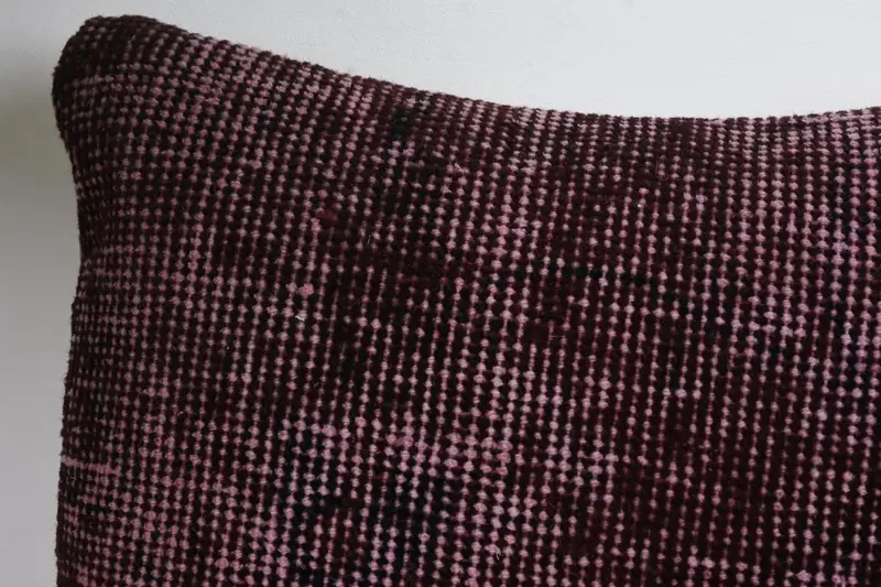 Boho Pillow Sham Cover, Turkish Kilim Pillow, Pillow, Vintage Kilim Throw Pillow, Sofa Bolster Pillow Case, 12x12 Black Cushion Case - 2