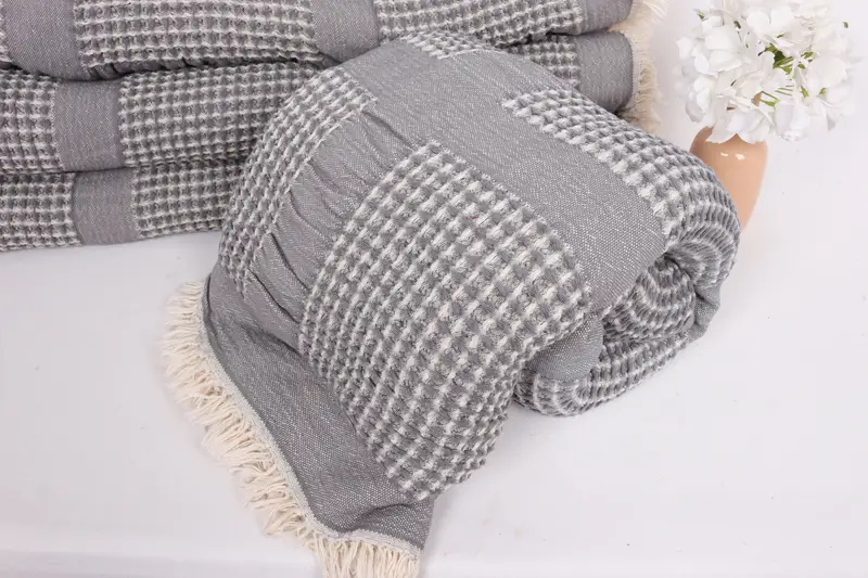 Beach Wedding Favor, Throw Blanket, Bridal Shower Gift, Bachelorette Party Items, Personalized Blanket, Couch Throw, 84x80 Cotton Waffle Towel - 4