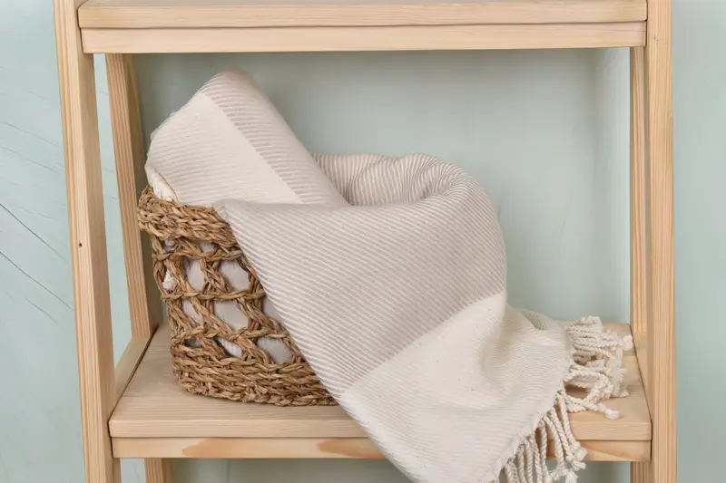 Turkish beach towel, Quick-drying peshtemal towel for poolside, Home Decor Towel, 70x40 Cotton Striped Towel, Thin towel, Bachelorette Party Favors - 4