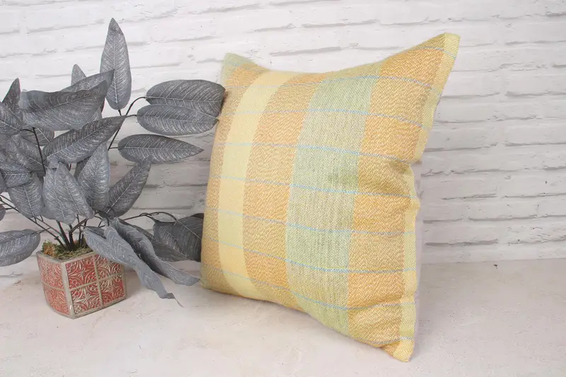 Pillow for Couch, 20x20 Orange Pillow Sham, Pillow, Armchair Pillow Cover, Kilim Pillow, Handmade Kilim Cushion, Colorful Cushion Cover - 4