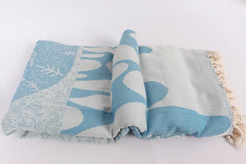 Personalized Gifts, Turkish Blanket, Aesthetic Blanket, 100x80 Cotton Turtle Design Towel, Home Decor Blankets, Family Gift Basket, Bridesmaid Gifts - 7