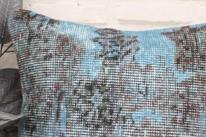 18x18 Blue Pillow, Retro Throw Cushion, Accent Pillow Cover, Boho Pillow, Pillow Case, Ethnic Pillow Cover Pillow, Throw Kilim Pillow, Gift Pillow - 2