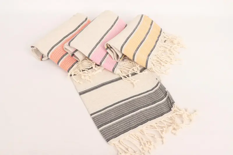 Personalized Gift, First Wedding Anniversary Gift, 40x20 Linen Striped Towel, Bathroom Towels, Monogram Kitchen Towel, Gift Boxes Tea Towels - 5