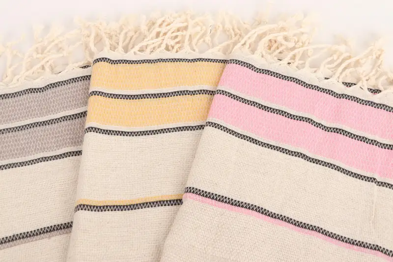 Personalized Gift, First Wedding Anniversary Gift, 40x20 Linen Striped Towel, Bathroom Towels, Monogram Kitchen Towel, Gift Boxes Tea Towels - 8