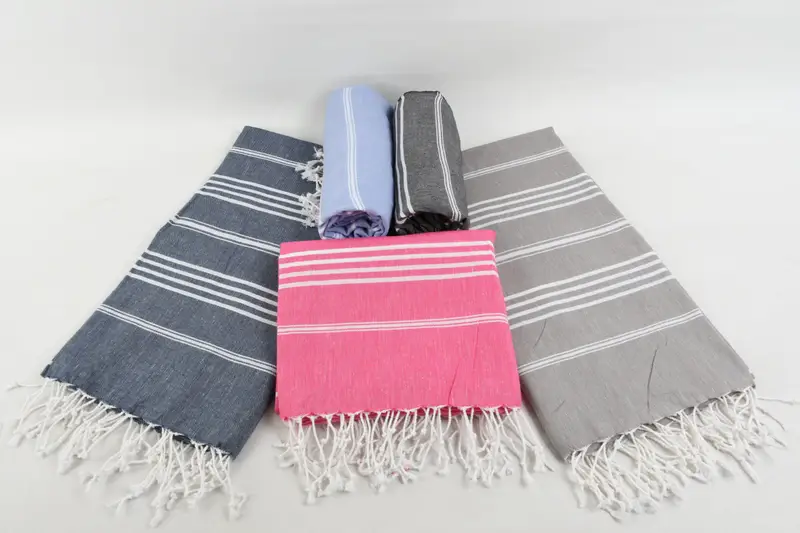 Home Decor Gifts, Fouta towel, Gift Towel, Soft and absorbent Turkish towel, Soft towel, 76x40 Cotton Striped Towel, Beach Towel Monogram, Spa Towel - 7