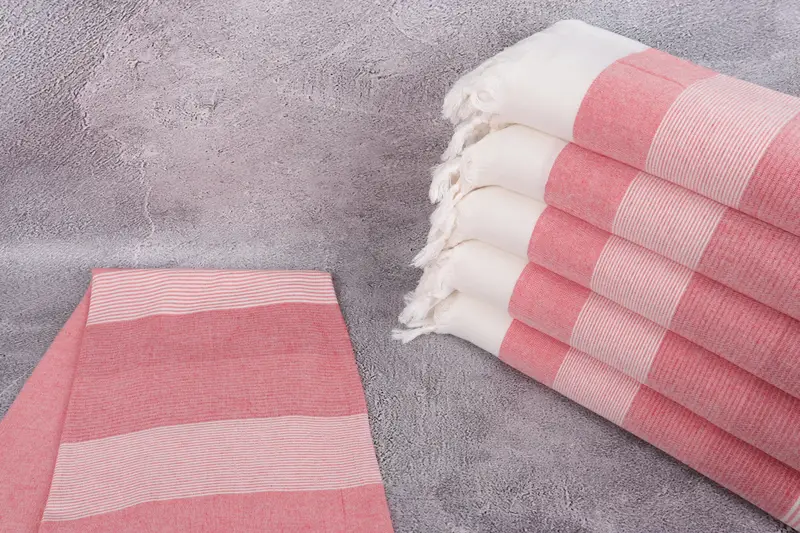 68x40 Cotton Striped Towel, Organic Turkish towel, Personalized Gift For Him, Quick-Dry Beach Towel, Sand-Resistant Peshtemal, Fouta towel - 2