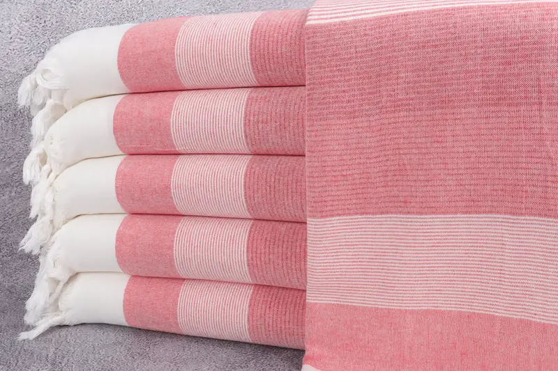 68x40 Cotton Striped Towel, Organic Turkish towel, Personalized Gift For Him, Quick-Dry Beach Towel, Sand-Resistant Peshtemal, Fouta towel - 1