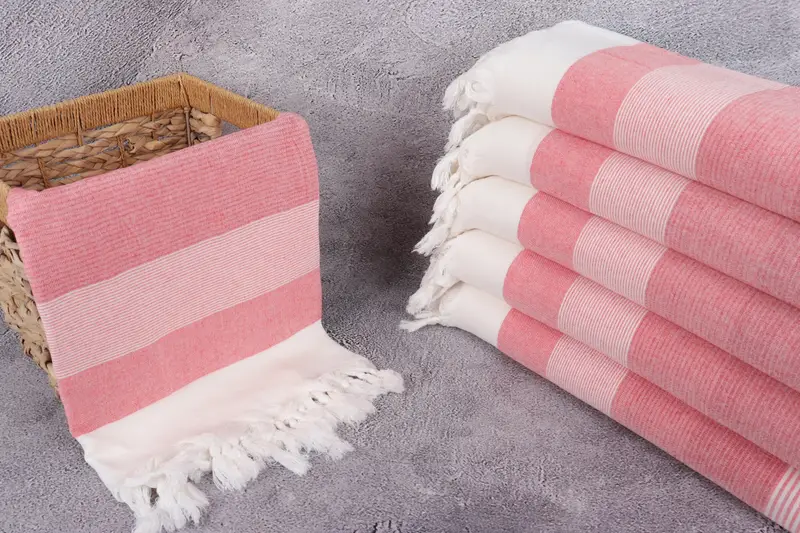 68x40 Cotton Striped Towel, Organic Turkish towel, Personalized Gift For Him, Quick-Dry Beach Towel, Sand-Resistant Peshtemal, Fouta towel - 3