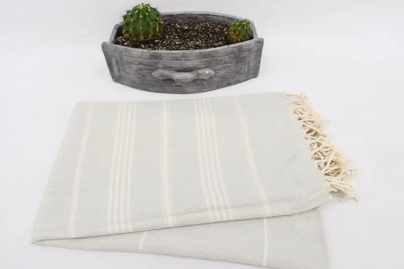 Towel With Name, Quick-Dry Beach Towel, Handwoven Turkish Towel, Beach Towel Gift, Engagement Gift, 68x40 Cotton Striped Towel, Wedding Favors - 7
