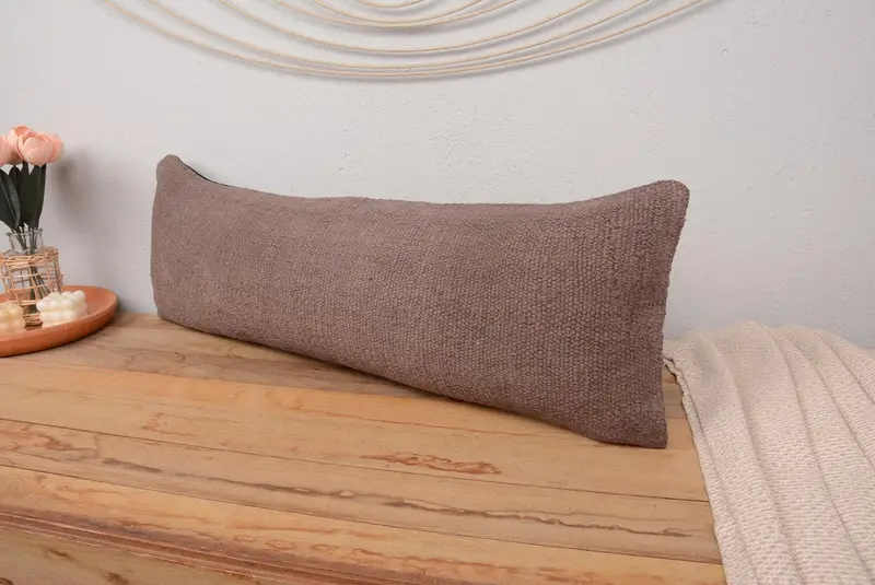 Cushion Cover, 12x36 Brown Cushion, Cozy Throw Cushion, Toss Cushion, Pet Pillow Case, Home Decor Pillow, Turkish Pillow, Pillow for Couch - 4