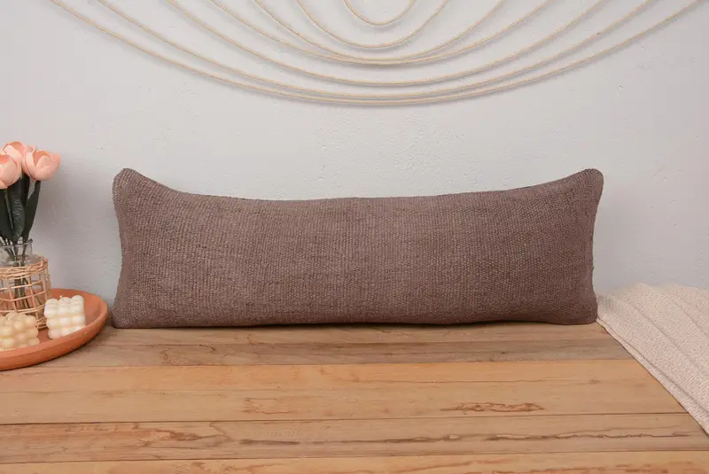 Cushion Cover, 12x36 Brown Cushion, Cozy Throw Cushion, Toss Cushion, Pet Pillow Case, Home Decor Pillow, Turkish Pillow, Pillow for Couch - 2