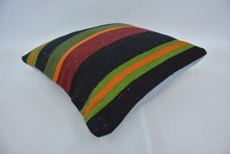 Floor Cushion Case, Garden Pillow Cover, Home Decor Pillow, 16x16 Green Pillow Case, Throw Kilim Pillow, Boho Pillow Sham Cover, Cushion - 6