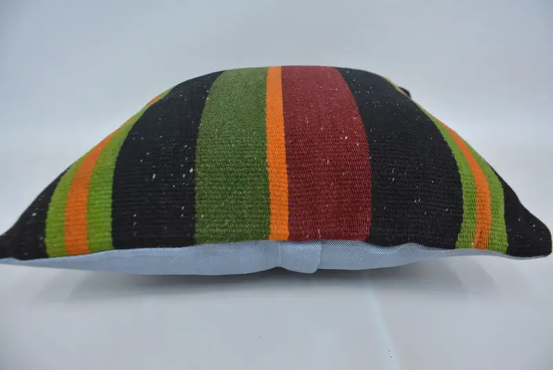 Floor Cushion Case, Garden Pillow Cover, Home Decor Pillow, 16x16 Green Pillow Case, Throw Kilim Pillow, Boho Pillow Sham Cover, Cushion - 5
