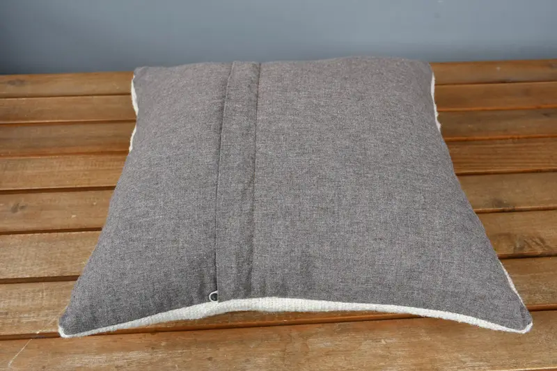 14x14 Beige Cushion, Turkish Pillow, Designer Throw Cushion, Custom Cushion Case, Pillow, Vintage Kilim Throw Pillow, Kilim Pillow - 5
