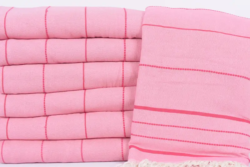 Gift For Wedding Day, Personalized Blanket, 100x80 Cotton Striped Towel, Turkish Blanket, Beach Blanket, Decorative Blanket, Oversized Beach Towel - 2