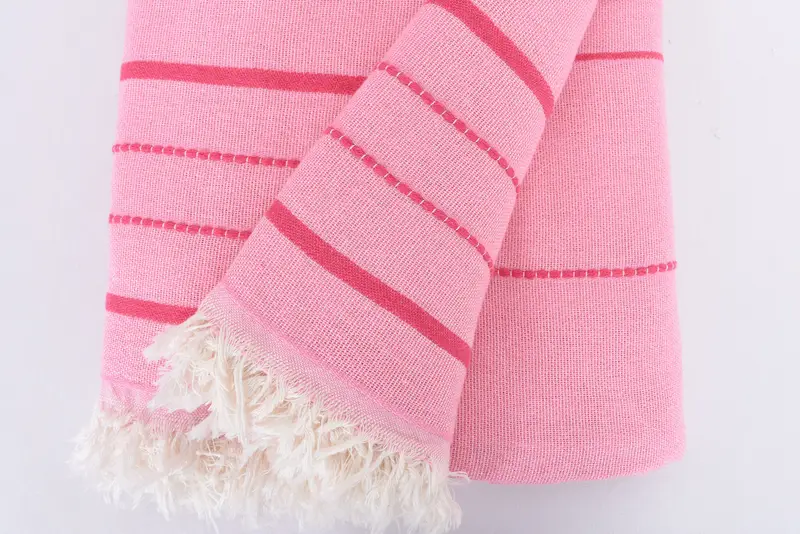 Gift For Wedding Day, Personalized Blanket, 100x80 Cotton Striped Towel, Turkish Blanket, Beach Blanket, Decorative Blanket, Oversized Beach Towel - 8