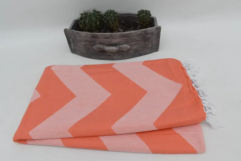 Monogram Turkish Bath Towel, 70x40 Cotton Zigzag Design Towel, Beach towel, Custom Towel, Bachelorette Party Gift, Best Friend Christmas Gift - 5