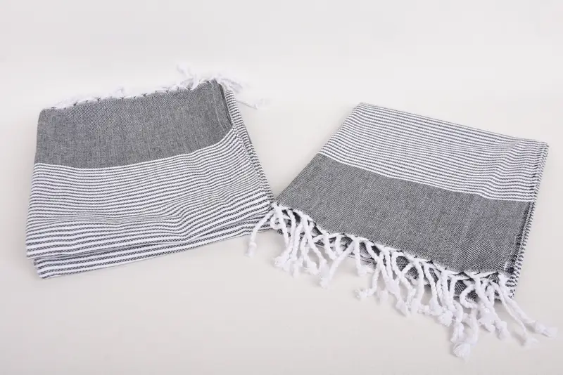 Doğum günü hediyesi, küçük banyo havlu, 40x18 pamuklu çizgili havlu, banyo havlu, eve taşınma hediyesi, kişiselleştirilmiş bulaşık havlu, monogram havlu - 7
