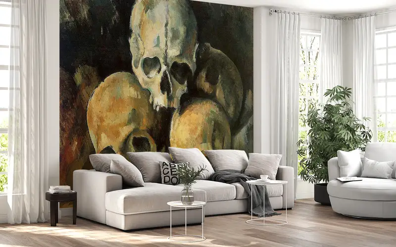Pyramid of Skulls Wall Print, Modern Wall Paper, Paul Cezanne Pyramid of Skulls, Paper Wall Art, Custom Wall Paper, Famous Wall Art, - 5