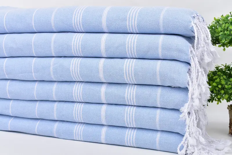 Personalized Hand Towel, Wedding Gift, Birthday Gift, 38x18 Cotton Striped Towel, Summer Gift, Bachelorette Towel, Bridal Shower Gift, Kitchen Towel - 3