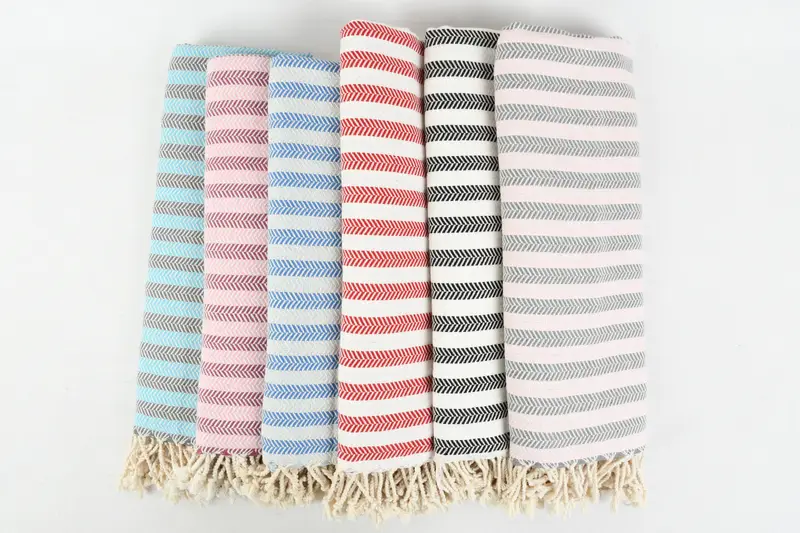 Quick-Dry Beach Towel, Monogrammed Beach Towel, Personalized Turkish Towel, Merry Christmas Gifts, 70x40 Cotton Herringbone Towel, Bridesmaid Towel - 4