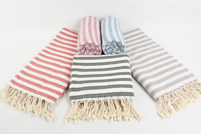 Quick-Dry Beach Towel, Monogrammed Beach Towel, Personalized Turkish Towel, Merry Christmas Gifts, 70x40 Cotton Herringbone Towel, Bridesmaid Towel - 7