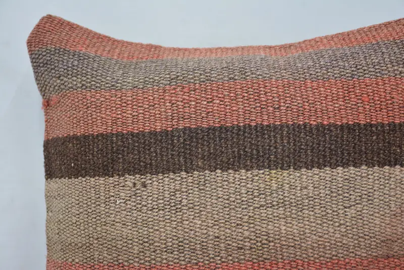 Accent Cushion, 12x12 Red Cushion Case, Handmade Kilim Cushion, Bolster Throw Cushion Case, Boho Pillow, Cushion Cover, Kilim Cushion Sham - 2