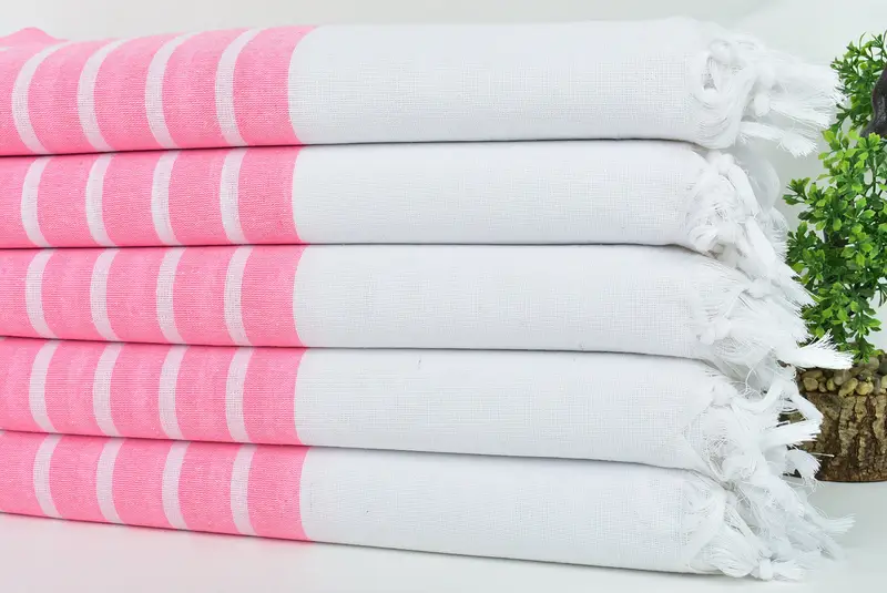 Quick-dry peshtemal, Gift For The Home Decor, Spa Towel, Turkish hand towel, Maid Of Honor Gift, Monogram Beach Towel, 70x40 Cotton Striped Towel - 3