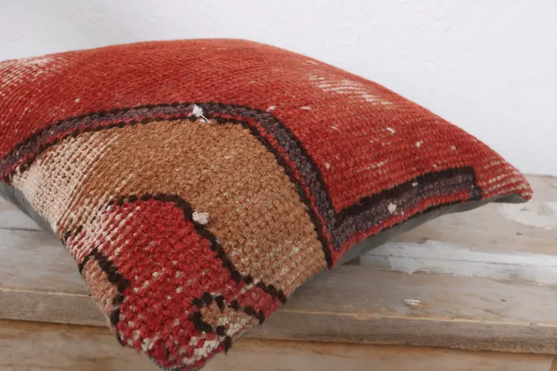 Sofa Pillow Case, Boho Throw Cushion Cover, Cushion, Home Decor Pillow, 12x12 Red Pillow Cover, Interior Designer Pillow, Pillow for Sofa - 6