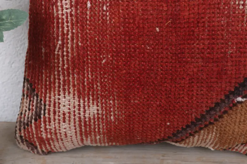 Sofa Pillow Case, Boho Throw Cushion Cover, Cushion, Home Decor Pillow, 12x12 Red Pillow Cover, Interior Designer Pillow, Pillow for Sofa - 3