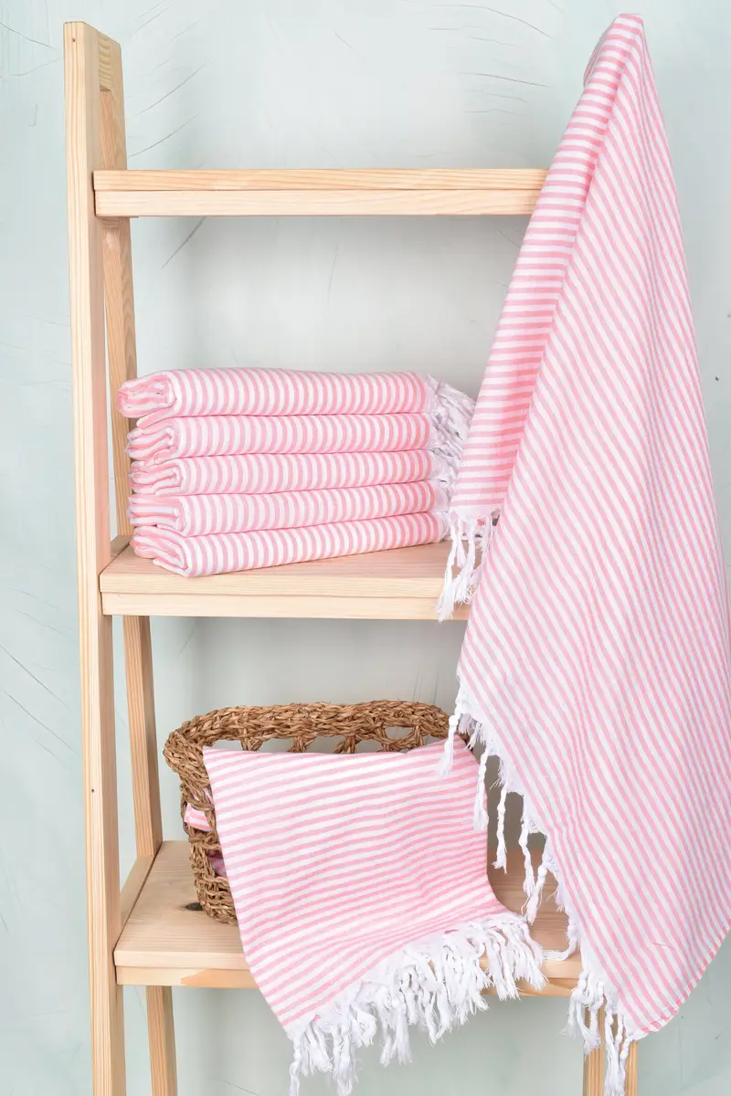 Wedding Gifts Towel, Bridesmaid Gift Towel, 68x36 Cotton Striped Towel, Home Decor Gifts, Spa Gift, Absorbent Turkish peshtemal towel for beach use - 3