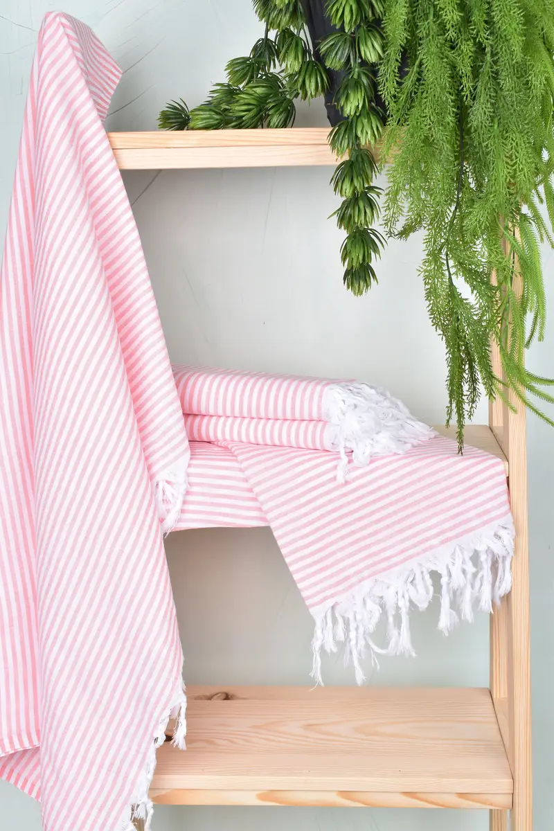 Wedding Gifts Towel, Bridesmaid Gift Towel, 68x36 Cotton Striped Towel, Home Decor Gifts, Spa Gift, Absorbent Turkish peshtemal towel for beach use - 6