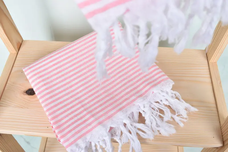Wedding Gifts Towel, Bridesmaid Gift Towel, 68x36 Cotton Striped Towel, Home Decor Gifts, Spa Gift, Absorbent Turkish peshtemal towel for beach use - 5
